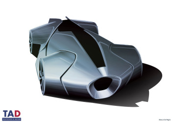 Bugatti La Batarde Concept - Front view Design Sketch Render