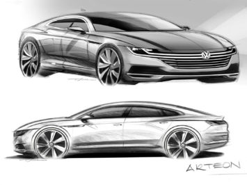 Volkswagen Arteon design sketches