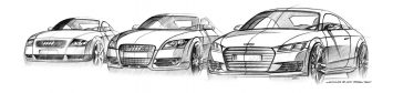 1998 2006 2014 Audi TT Design Sketches
