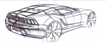 2015 Ford Mustang - Ideation Design Sketch by Chris Walter