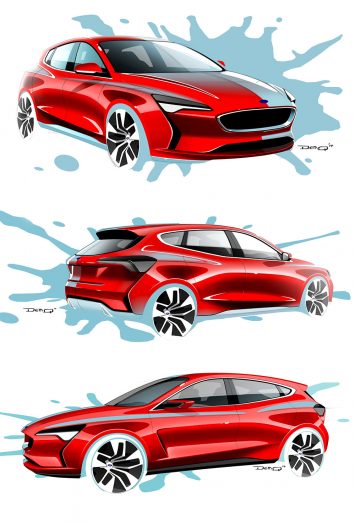 2018 Ford Focus Design Sketches