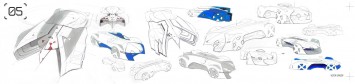 Alpine Vision Gran Turismo Concept Design Sketches by Victor Sfiazof