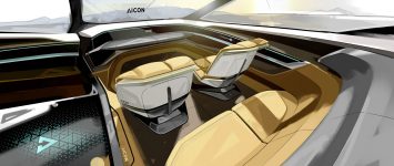 Audi Aicon Concept Interior Design Sketch Render