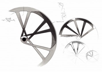 Audi e-bike Worthersee - Wheel Design Sketch