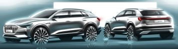 Audi e tron Design Sketch Render