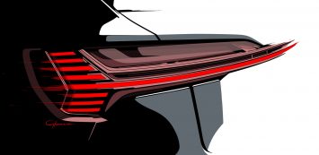 Audi e tron Tail Light Design Sketch Render