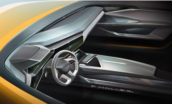 Audi h tron quattro concept interior design sketch render
