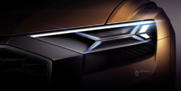 Audi Q8 Sport Concept Headlight Design Sketch Render