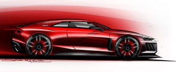Audi Quattro Sport E-Tron Concept - Design Sketch