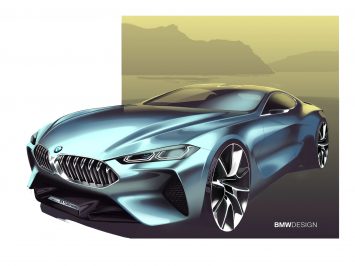 BMW Concept 8 Series Design Sketch Render