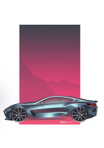 BMW Concept 8 Series Design Sketch Render