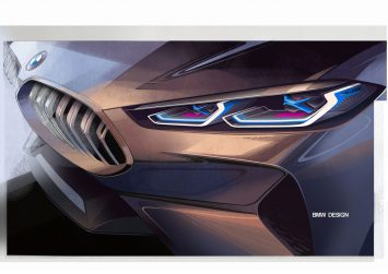 BMW Concept 8 Series Headlight Design Sketch Render