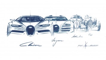 Bugatti Veyron Chiron Evolution Design Sketch