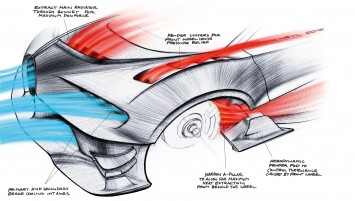 Bugatti Vision Gran Turismo Concept Design Sketch Airflow around wheels