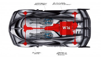 Bugatti Vision Gran Turismo Concept Design Sketch Packaging and architecture