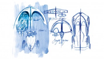Bugatti Vision Gran Turismo Concept Interior Design Sketch Centerline