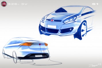 Fiat Siena - Design Sketch