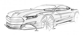 Ford Mustang Design Sketch by Kemal Curic