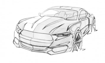 Ford Mustang Design Sketch by Kemal Curic