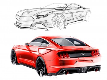Ford Mustang Design Sketches by Kemal Curic