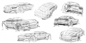 Ford Mustang Design Sketches by Kemal Curic