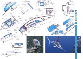 Gladio Sailing Boat Concept by Filippo Cima - Design Sketches