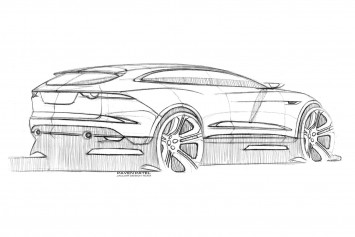 Jaguar F Pace Design Sketch by Paven Patel