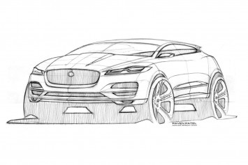 Jaguar F Pace Design Sketch by Paven Patel