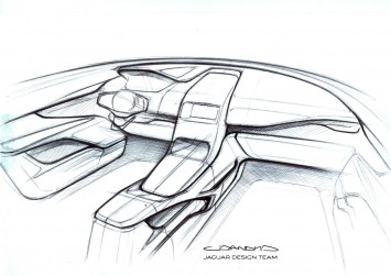 Jaguar F Pace Interior Design Sketch