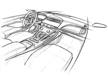 Jaguar I PACE Interior Design Sketch
