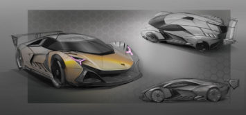 Lamborghini Encierro Concept Design Sketches