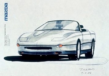 Mazda MX 5 Design Sketch by Tom matano