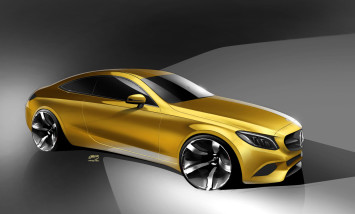 Mercedes-Benz C Class Coupe Design Sketch
