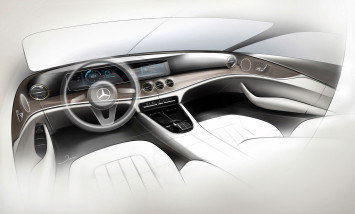 Mercedes-Benz E Class Interior Design Sketch
