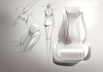 Mercedes-Benz E Class Interior Design Sketch Seat