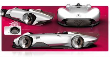 Mercedes-Benz Vision EQ Silver Arrow Concept Design Sketch Render
