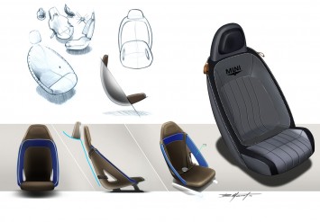MINI Superleggera Vision Concept Interior Design Sketches Seat