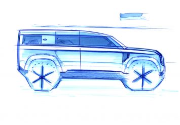 New Land Rover Defender Design Sketch