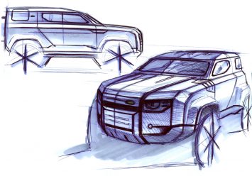 New Land Rover Defender Design Sketches