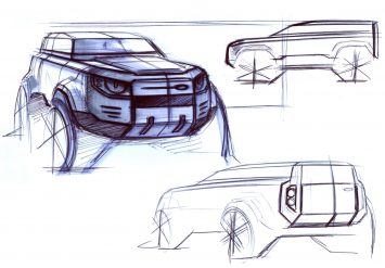 New Land Rover Defender Design Sketches