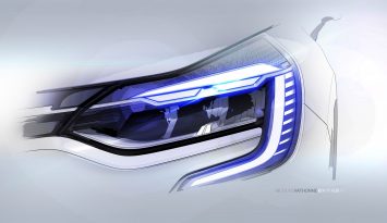 New Renault Captur Headlight Design Sketch Render