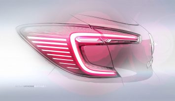 New Renault Captur Tail Light Design Sketch Render