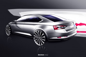 New Skoda Superb Design Sketch