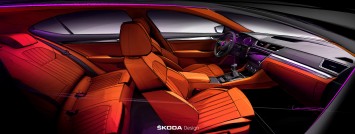 New Skoda Superb Interior Design Sketch
