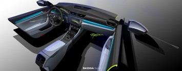 New Skoda Superb Interior Design Sketch