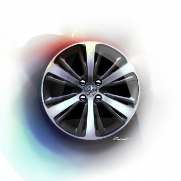 Peugeot 208 GTi Wheel Design Sketch