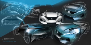 Peugeot Fractal Concept Design Sketches