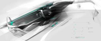 Peugeot Instinct Concept Interior Design Sketch Render