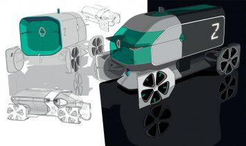 Renault EZ PRO Concept Design Sketch by Victor Sfiazof