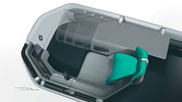 Renault EZ PRO Concept Interior Design Sketch Render by Marc Devauze